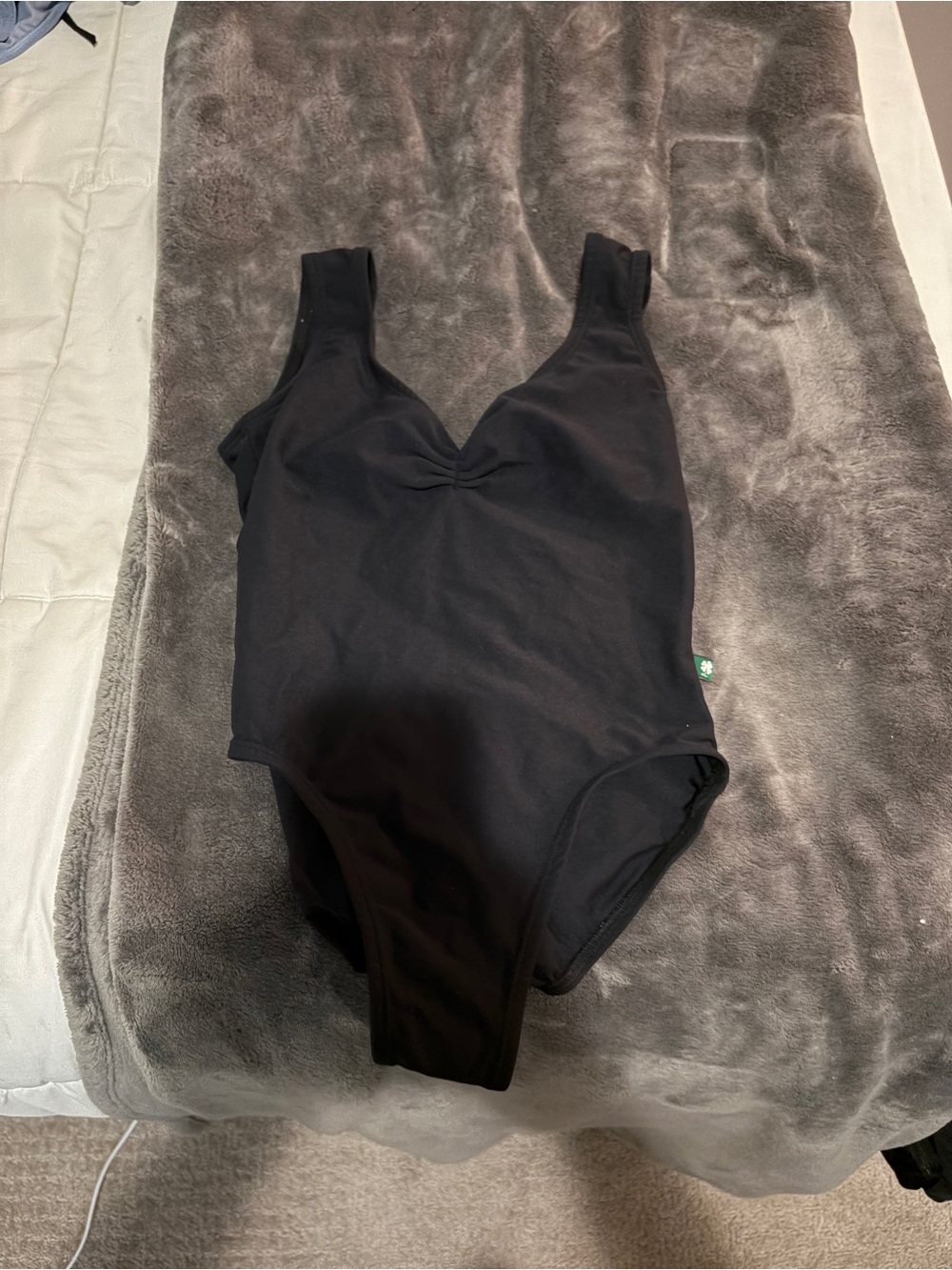Luckyleo black ballet leotard